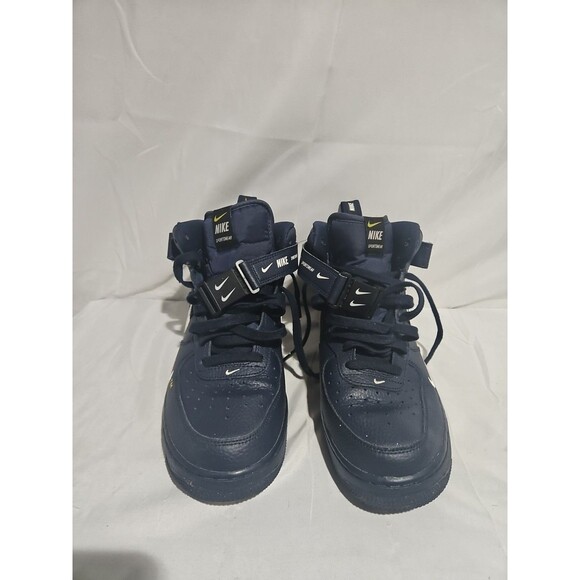 Size 9.5- Nike Air Force 1 Mid \'07 LV8 Obsidian Midnight Navy 2018 main image 11